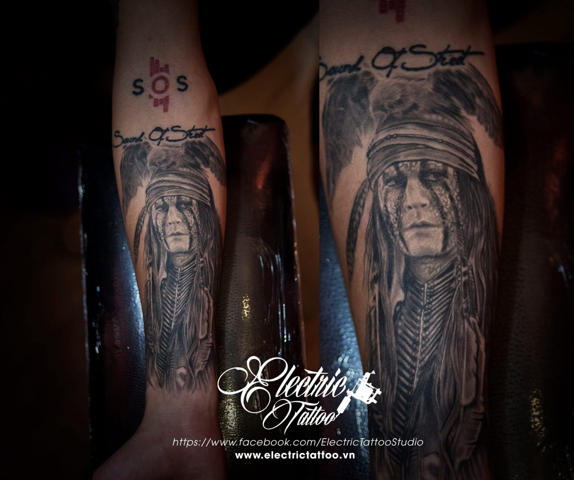 Hình xăm của Emcee L Dalab tại Electric Tattoo